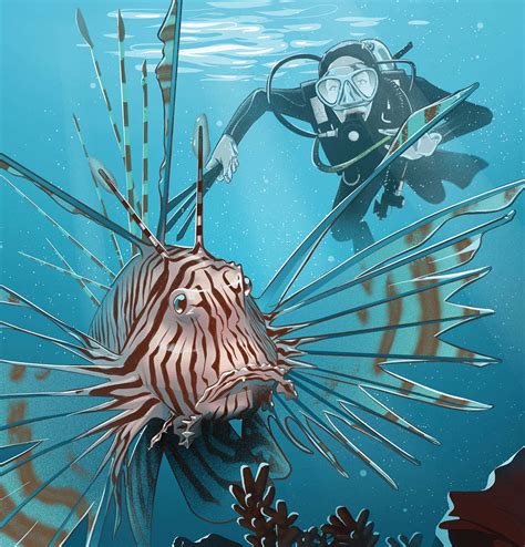 Download Majestic Underwater Predator - Lionfish Wallpaper | Wallpapers.com