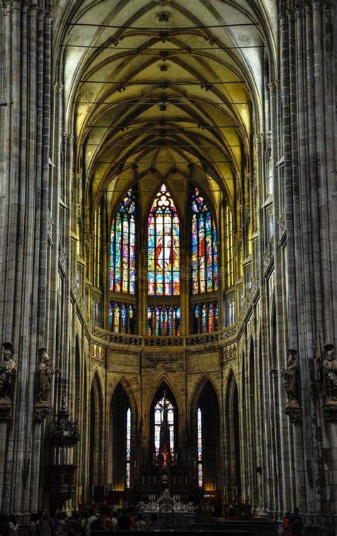 Prague, Czech Republic - June 18, 2012: Interior of St. Vitus Cathedral, the Main Cathedral in ...