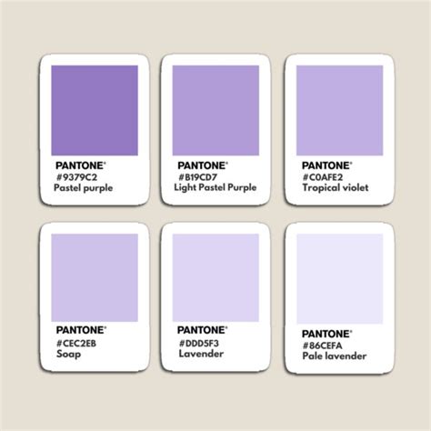 "Light purple gradient pantone color swatch" Magnet for Sale by softlycarol | Redbubble