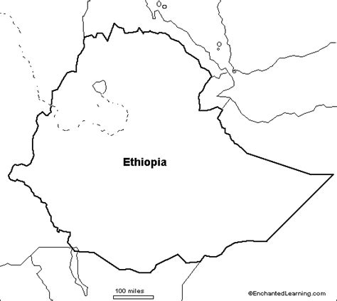 Outline Map: Ethiopia - EnchantedLearning.com