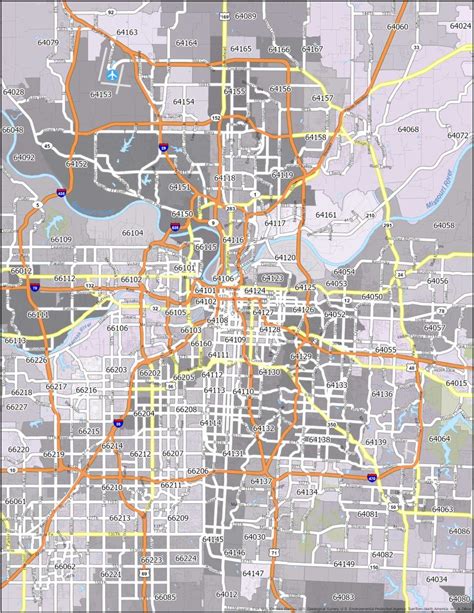 Kansas City Zip Code Map - GIS Geography