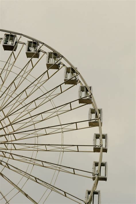 Ferris Wheel and Carousel in Amusement Park · Free Stock Photo