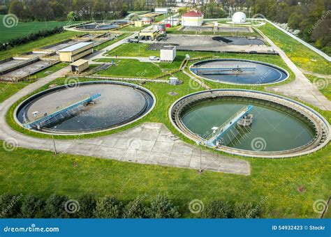 Sewage treatment plant stock image. Image of clean, overflow - 54932423