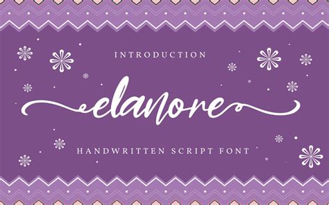 Get Elanore | Handwritten Cursive Font from Monster » SiteFacts