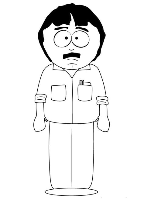 Randy Marsh from South Park coloring page - Download, Print or Color Online for Free