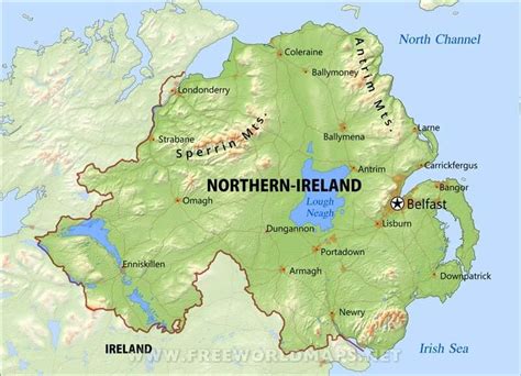 Northern Ireland map | Northern ireland, Northern ireland map, Northern ...