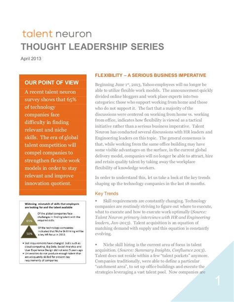 Talent neuron thought leadership series april 2013