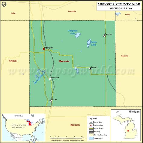 Mecosta County Map