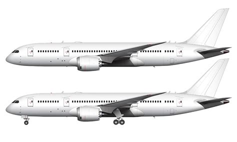 Boeing 787-8 blank illustration templates – Norebbo