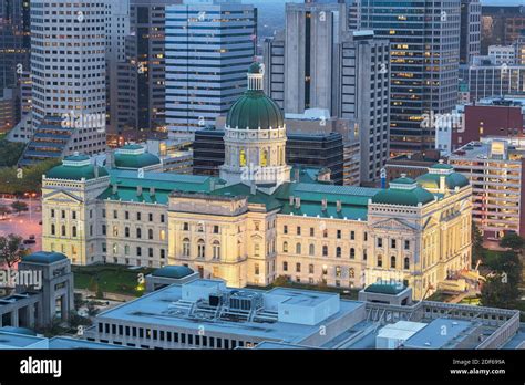 Indiana State Capitol Building in Indianapolis, Indiana, USA Stock ...