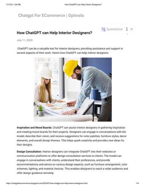 How ChatGPT can Help Interior Designers? by gptwala0 - Issuu