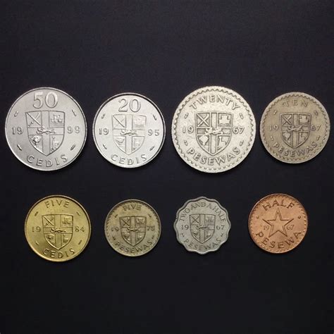 Set 8Pcs Ghana Coins set Edition, Africa 100% Real and Original Coin ...