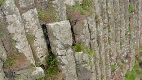 The Hexagonal Basalt Rock Formation of Giant S Causeway in Northern Ireland Stock Video - Video ...