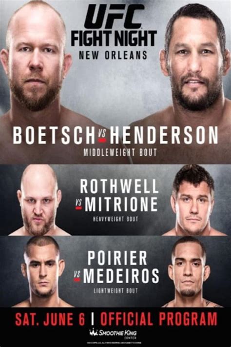 UFC Fight Night 68 Fight Card – Main Card & Prelims Lineup