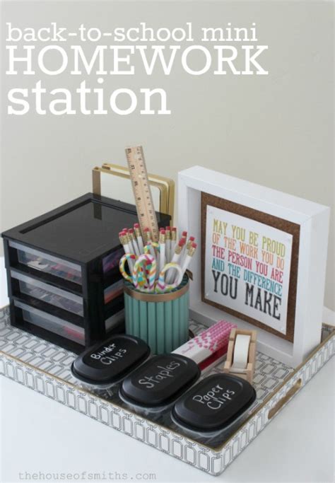 Homework Station Ideas - Clean and Scentsible