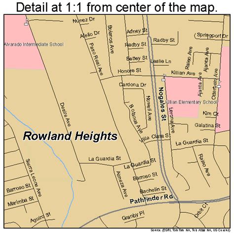 Rowland Heights California Street Map 0663218