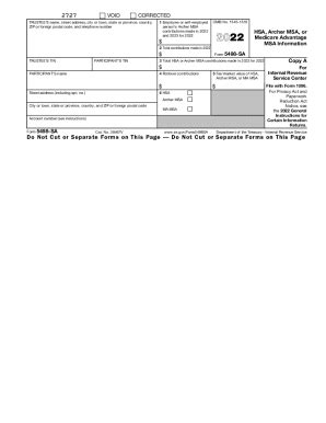 IRS 5498-SA 2022-2024 - Fill and Sign Printable Template Online