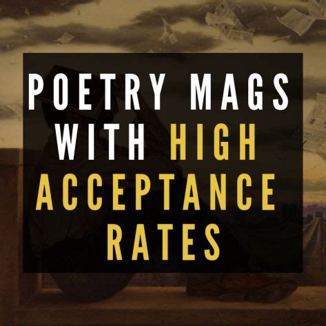 List of Poetry Magazines with High Acceptance Rates (2022) in 2023 | Poetry magazine, Writing ...