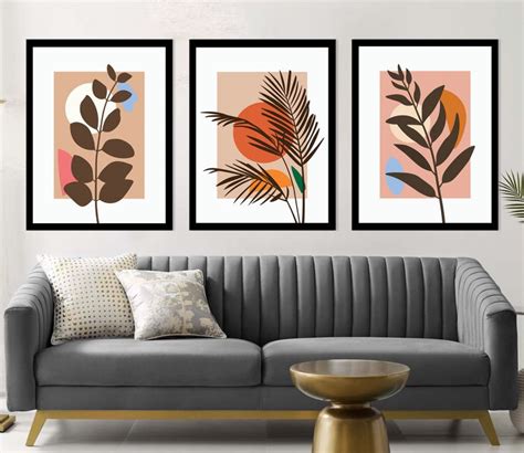 Buy Isla Bohemian Fern Set of 3 Wall Frame (Rectangle, Black, 24x32 ...