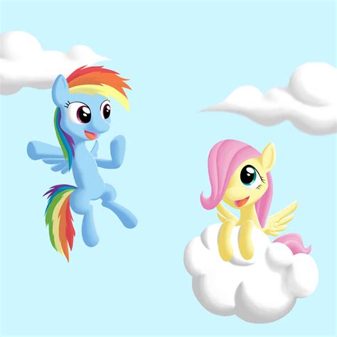 Filly Rainbow Dash and Fluttershy by Chinodraws on DeviantArt