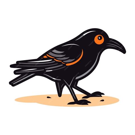 Premium Vector | Crow vector illustration isolated on a white background