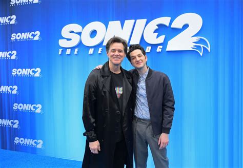 Jim Carrey and grandson at Sonic 2 Family Day Event