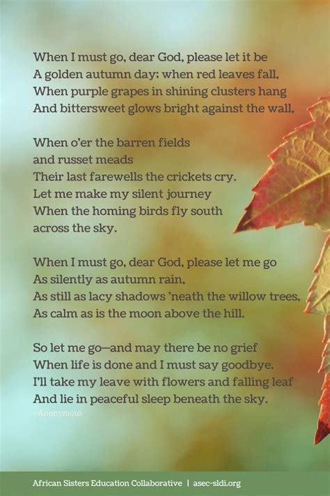 Four Simple Autumn Prayers | ASEC-SLDI News