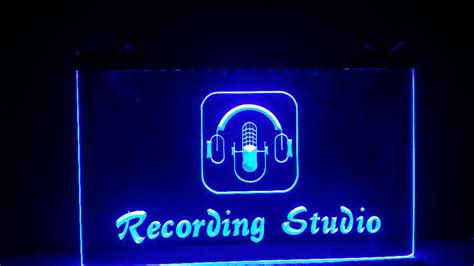 Recording Studio Microphone Bar LED Light Sign - Neon | Recording studio, Recording studio ...