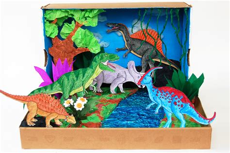 Dinosaur Diorama | Kids' Crafts | Fun Craft Ideas | FirstPalette.com