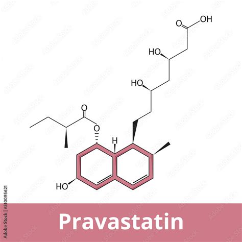 Chemical structure of pravastatin. Pravastatin is a statin medication ...