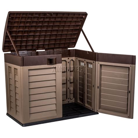 Starplast Outdoor Plastic Garden Low Bin Shed Box Chest Storage Store ...