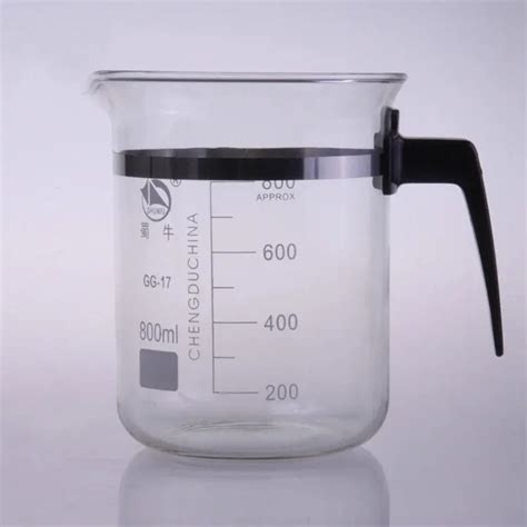 1PC 500ml/800ml/1000ml Glass beaker With plastic handle Lab Supplies ...