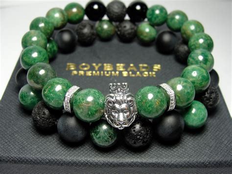 Custom Beaded Bracelets and Necklaces for Men New York, NY | Beaded bracelets, Mens beaded ...
