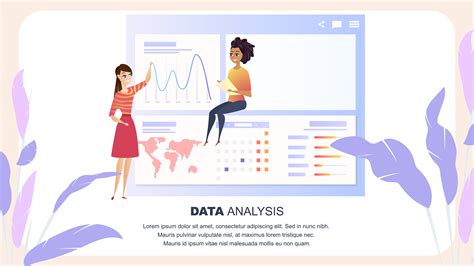 Global Data Analysis Graph Businesswoman Character 664219 Vector Art at Vecteezy