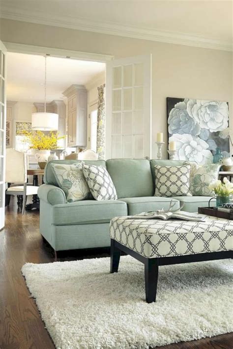 Light Blue Living Room Ideas - Living Room Makeover Featuring Farrow & Ball Stiffkey Blue ...
