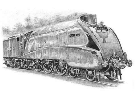 The Mallard Steam Train - Steam Engine Drawings for Sale Online