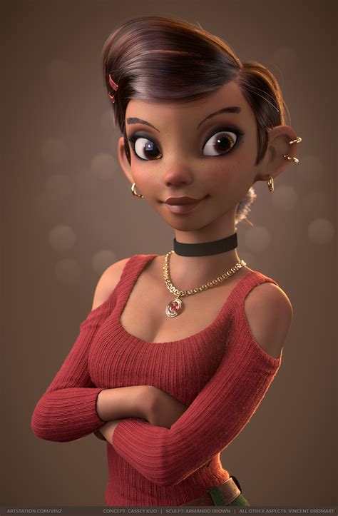 Stephanie by Vincent Dromart 3d Character Animation, Zbrush Character, 3d Model Character ...