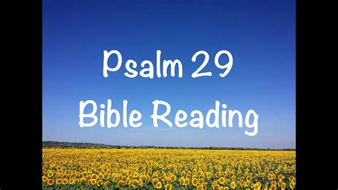 Psalm 29 - NIV Version (Bible Reading with Scripture/Words) - YouTube