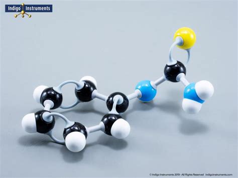 PTC-Phenylthiocarbamide Chemical Structure Model, Assembled, from Indigo