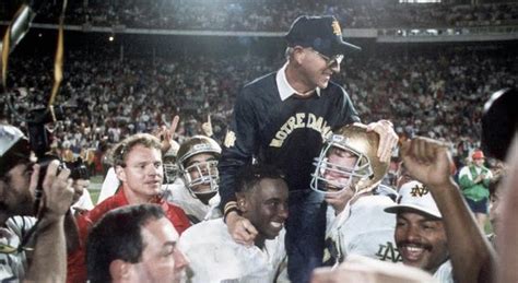 Lou Holtz led the Irish to their most recent national title in 1988.