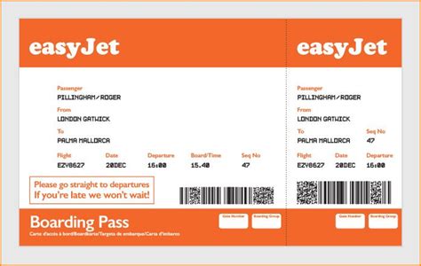 boarding pass easyjet - Google Search