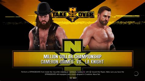 NXT TakeOver 36 LA Knight vs Cameron Grimes w/ Ted DiBiase for the ...