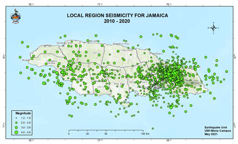 Jamaica Earthquake Map