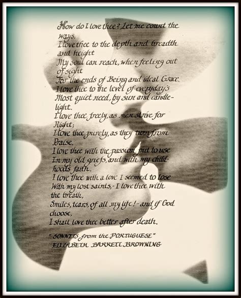 Love Poem Elizabeth Barrett Browning 8 X 10 Print