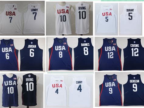 2021 2016 USA Basketball Jerseys Twelve Team Men 9 DeMar DeRozan 12 ...