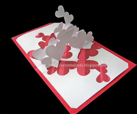 Extreme Cards and Papercrafting: Pile of Hearts Pop Up Card
