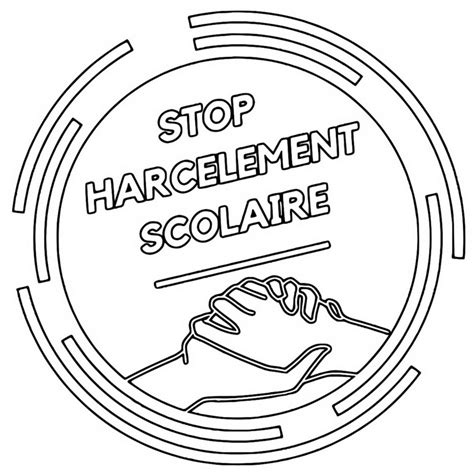 Coloriage Stop au harcèlement scolaire : Logo 20