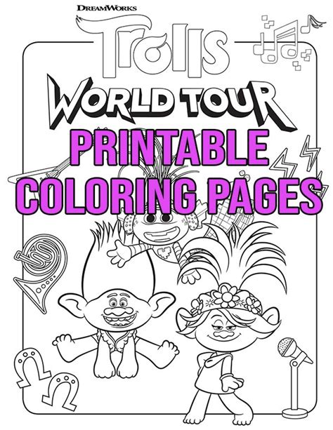 Trolls Characters Coloring Pages - Coloring Pages For Kids