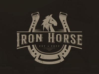 iron horse logo design vintage by nurvikaazi on Dribbble