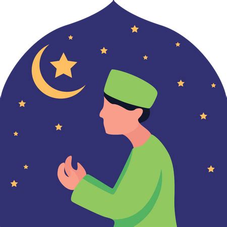 Best Premium Muslim woman praying Illustration download in PNG & Vector format